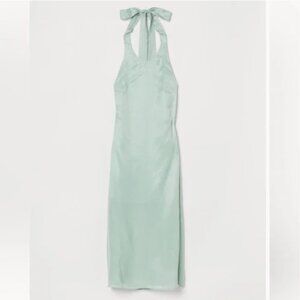H&M backless midi halter dress